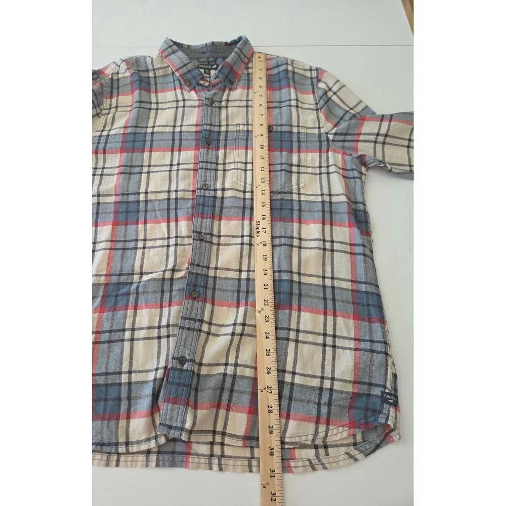 Toad&Co Mens Airsmyth Long Sleve Button Down Shirt‎ Size XL Plaid T2241915
